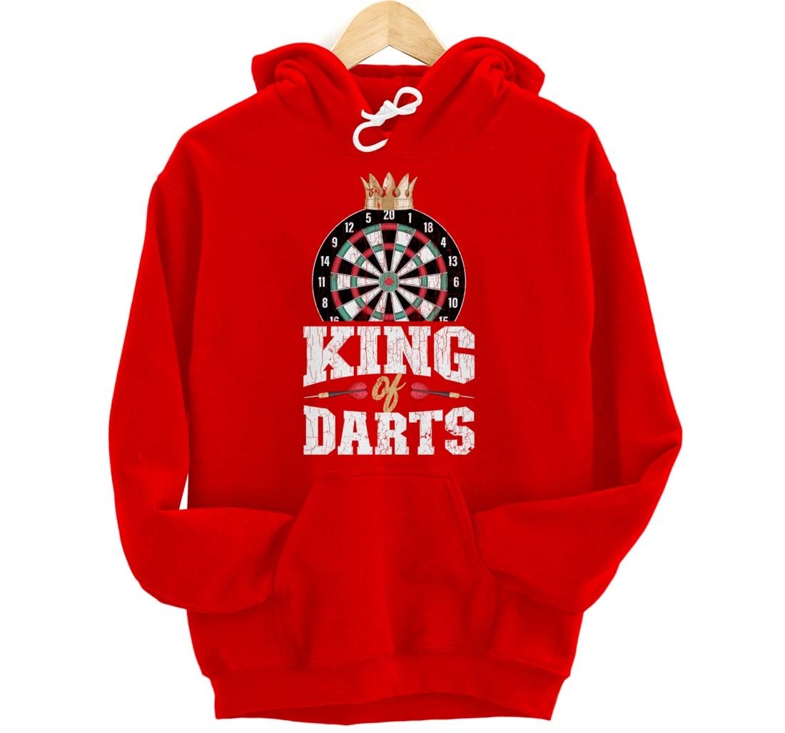 King Of Darts Funny Dart Player Graphic Pullover Hoodie