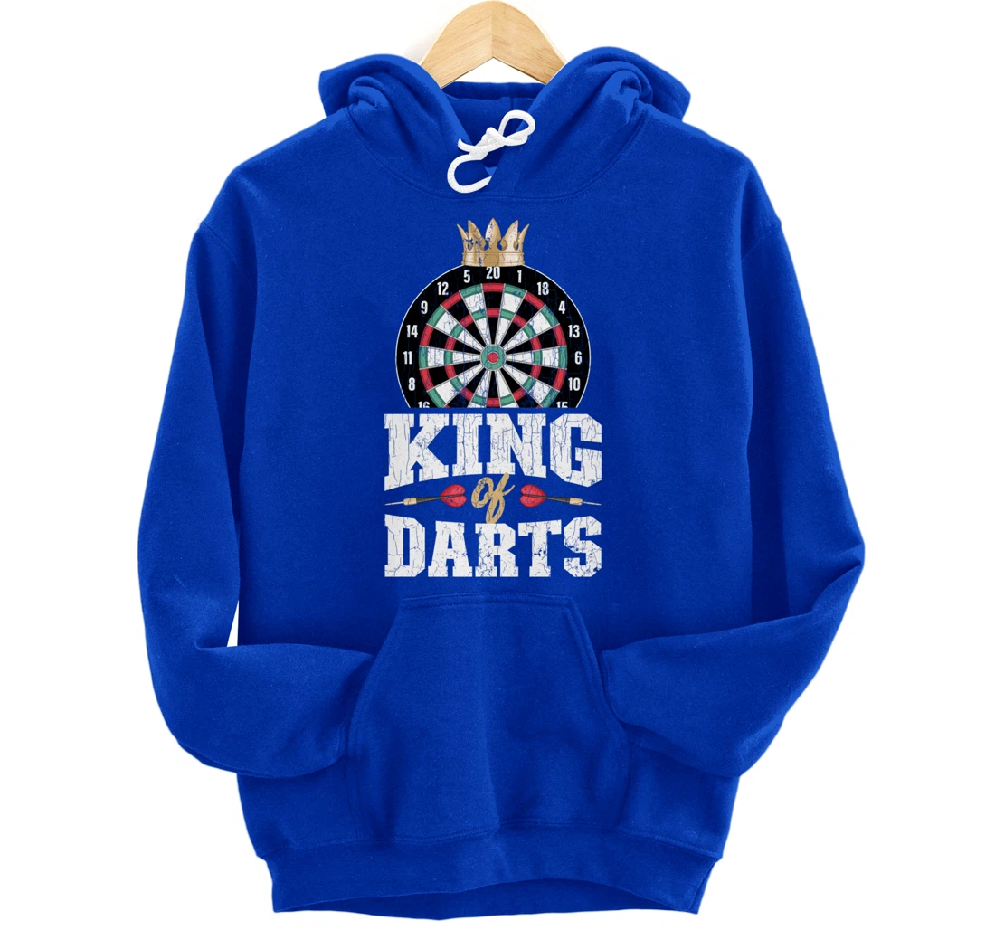 King Of Darts Funny Dart Player Graphic Pullover Hoodie
