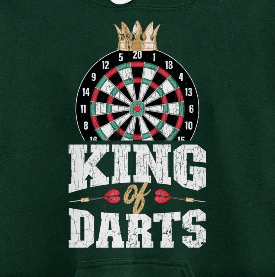 King Of Darts Funny Dart Player Graphic Pullover Hoodie