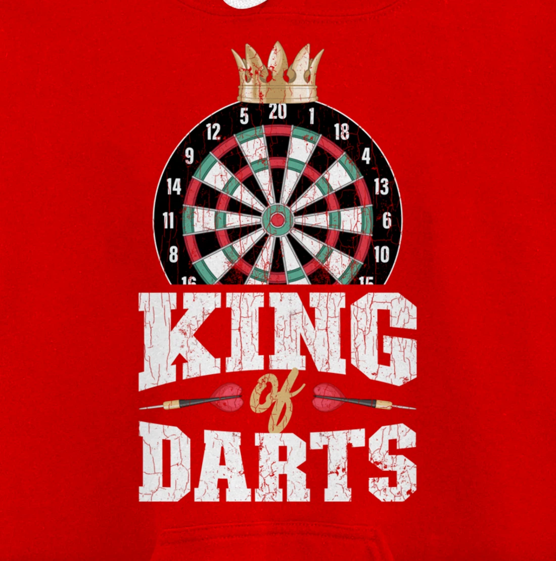 King Of Darts Funny Dart Player Graphic Pullover Hoodie