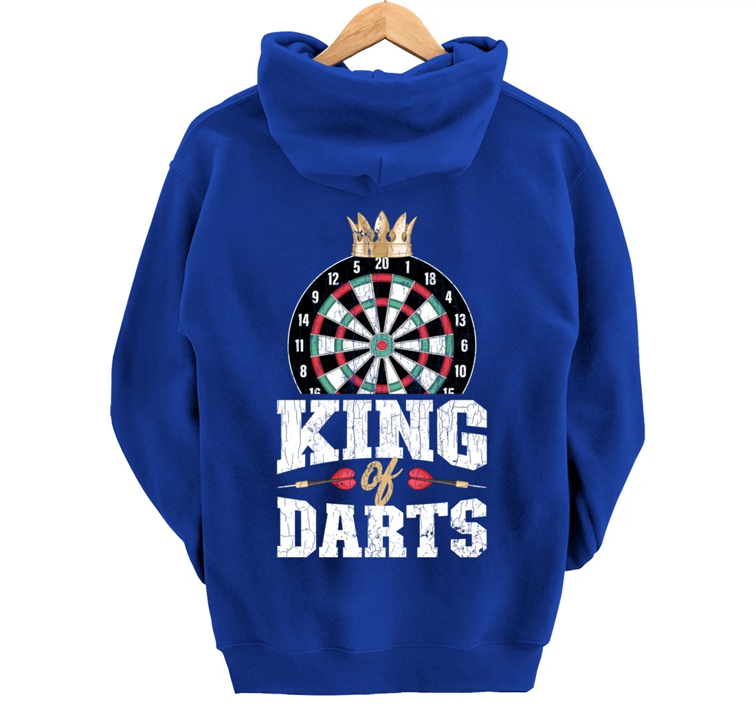 King Of Darts Funny Dart Player Graphic Pullover Hoodie