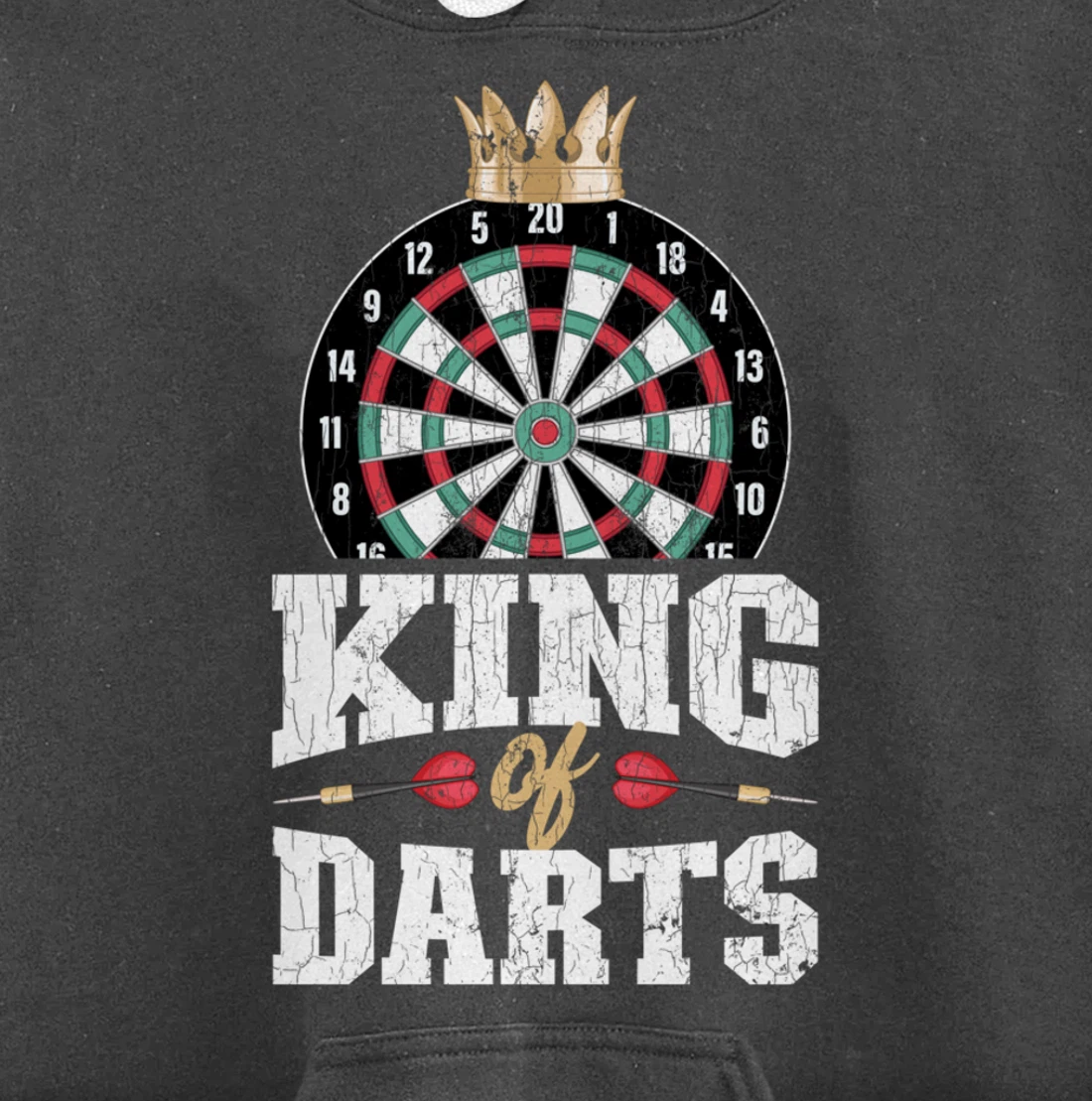 King Of Darts Funny Dart Player Graphic Pullover Hoodie