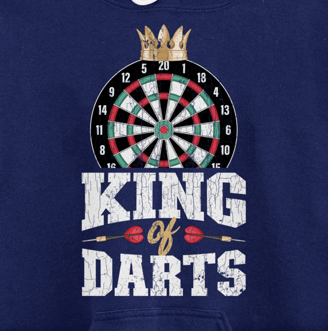 King Of Darts Funny Dart Player Graphic Pullover Hoodie