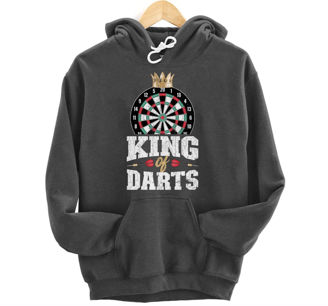 King Of Darts Funny Dart Player Graphic Pullover Hoodie