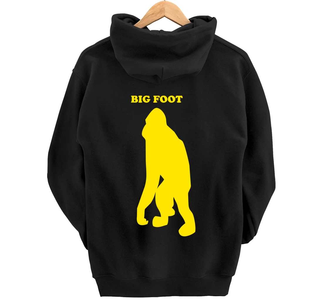 Funny Bigfoot Shirt Monkey Meme Sasquatch Cryptid Silhouette Pullover Hoodie