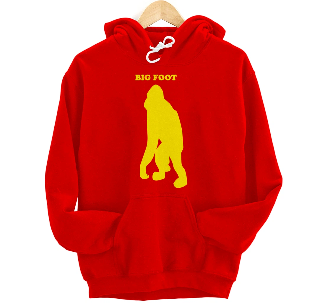 Funny Bigfoot Shirt Monkey Meme Sasquatch Cryptid Silhouette Pullover Hoodie