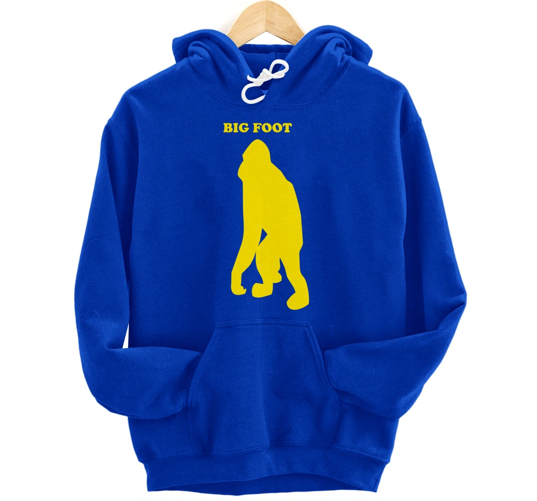 Funny Bigfoot Shirt Monkey Meme Sasquatch Cryptid Silhouette Pullover Hoodie