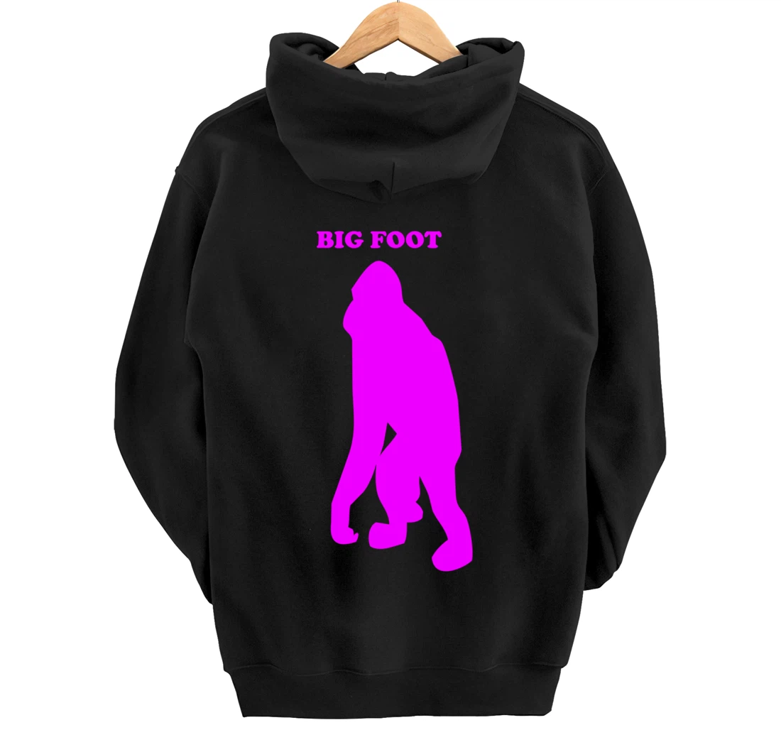 Funny Bigfoot Shirt Monkey Meme Sasquatch Cryptid Silhouette Pullover Hoodie