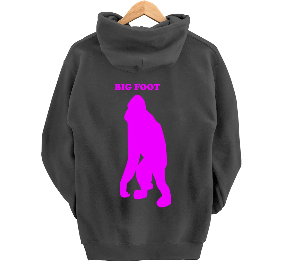 Funny Bigfoot Shirt Monkey Meme Sasquatch Cryptid Silhouette Pullover Hoodie