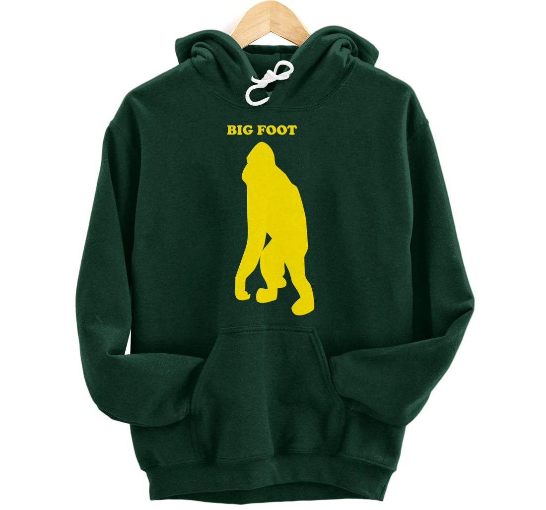 Funny Bigfoot Shirt Monkey Meme Sasquatch Cryptid Silhouette Pullover Hoodie