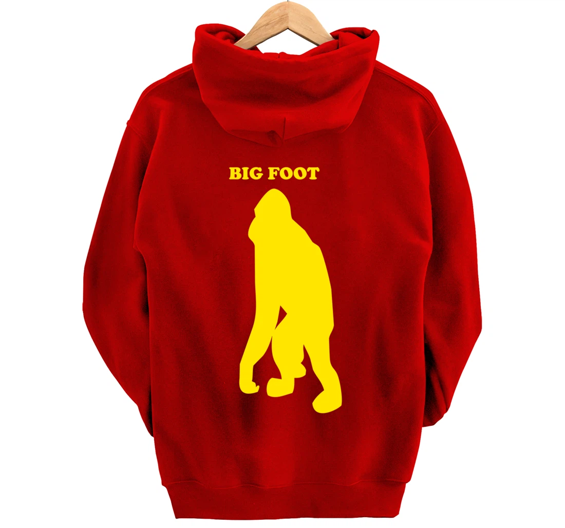 Funny Bigfoot Shirt Monkey Meme Sasquatch Cryptid Silhouette Pullover Hoodie