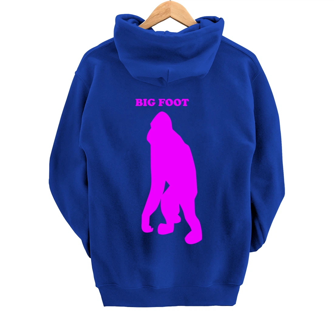 Funny Bigfoot Shirt Monkey Meme Sasquatch Cryptid Silhouette Pullover Hoodie