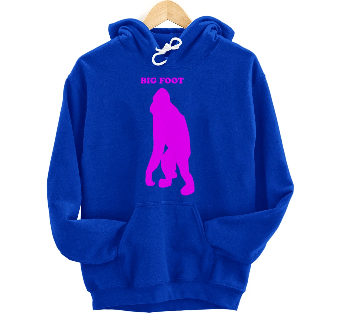Funny Bigfoot Shirt Monkey Meme Sasquatch Cryptid Silhouette Pullover Hoodie