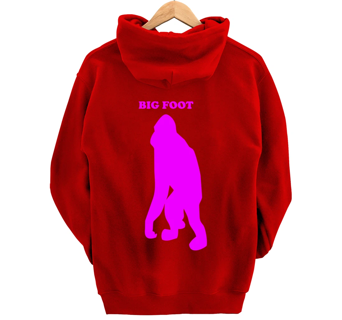 Funny Bigfoot Shirt Monkey Meme Sasquatch Cryptid Silhouette Pullover Hoodie