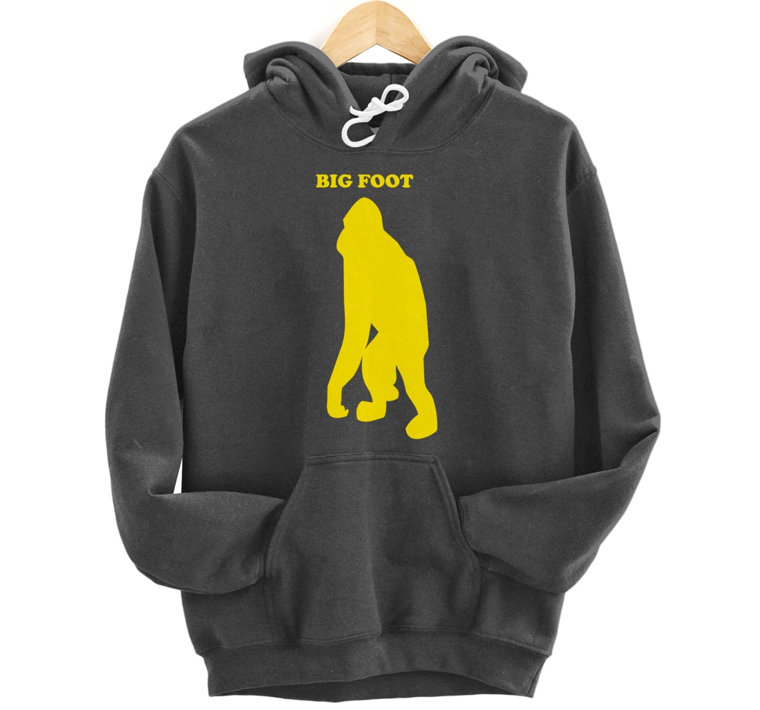 Funny Bigfoot Shirt Monkey Meme Sasquatch Cryptid Silhouette Pullover Hoodie