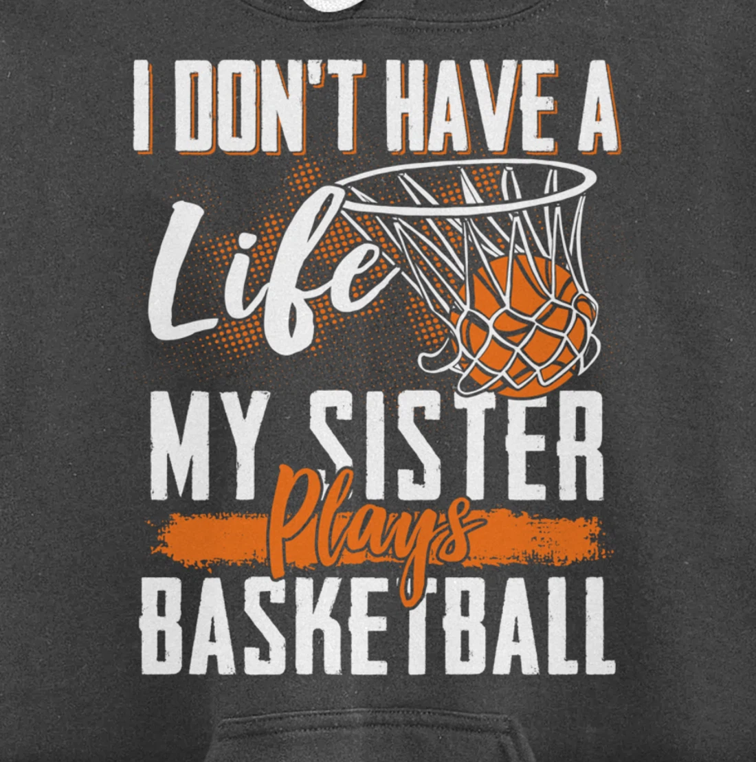 Basketball Brother Sister Basketball Player Basketball Fan Pullover Hoodie
