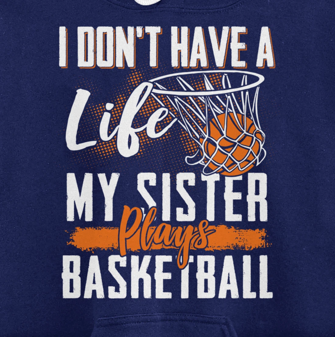Basketball Brother Sister Basketball Player Basketball Fan Pullover Hoodie