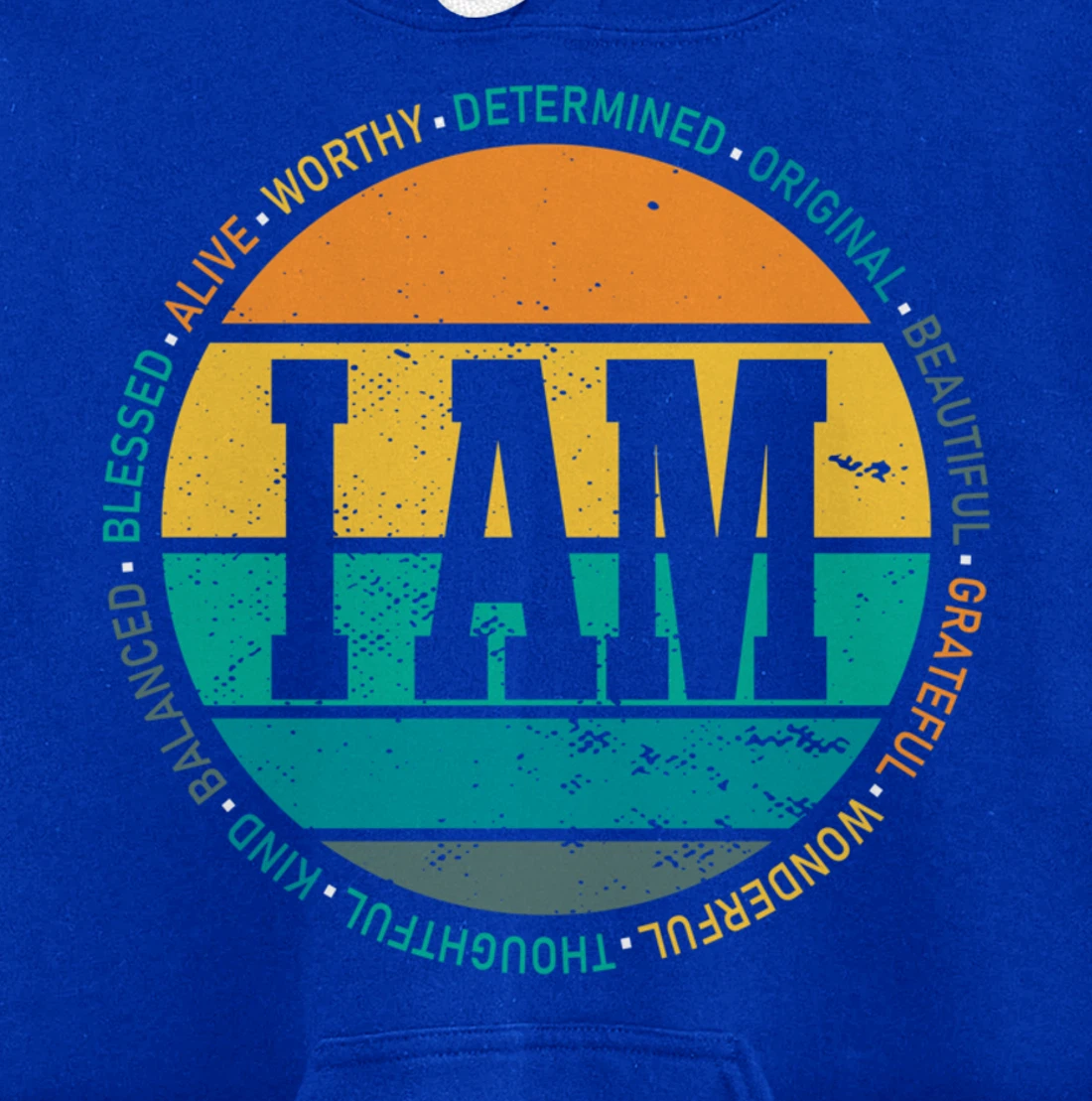 Retro Positive Affirmations Mental Health Awareness Pullover Hoodie