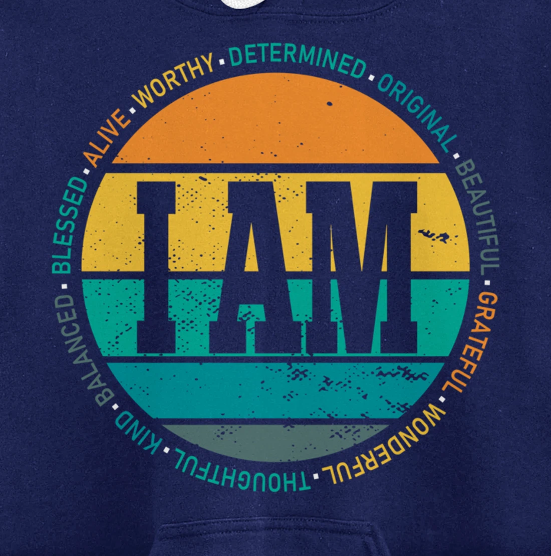 Retro Positive Affirmations Mental Health Awareness Pullover Hoodie