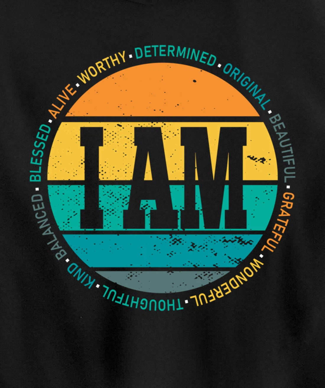 Retro Positive Affirmations Mental Health Awareness Pullover Hoodie