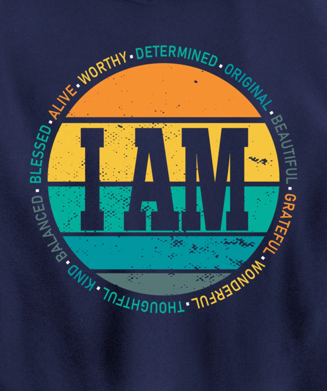 Retro Positive Affirmations Mental Health Awareness Pullover Hoodie