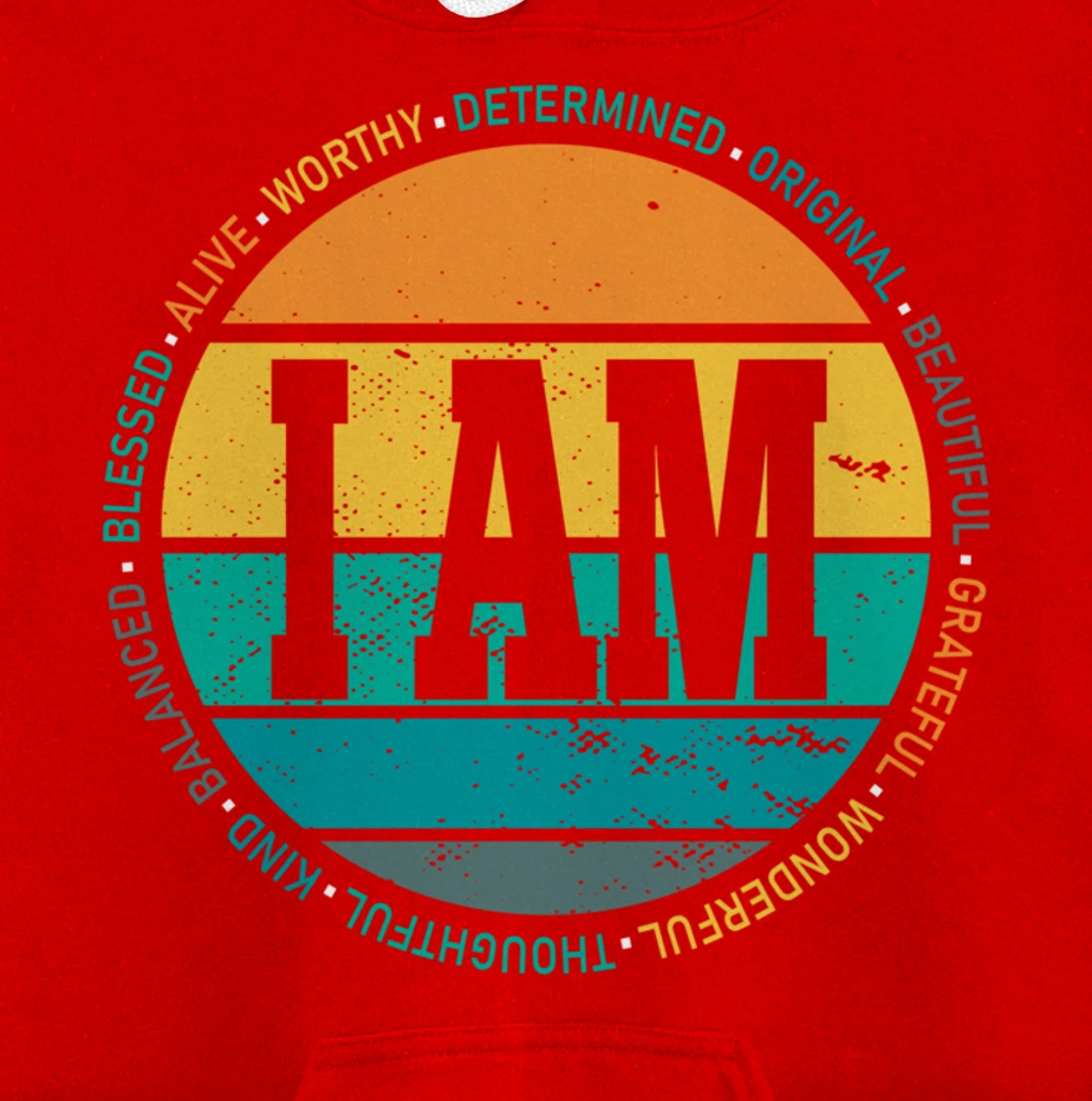 Retro Positive Affirmations Mental Health Awareness Pullover Hoodie