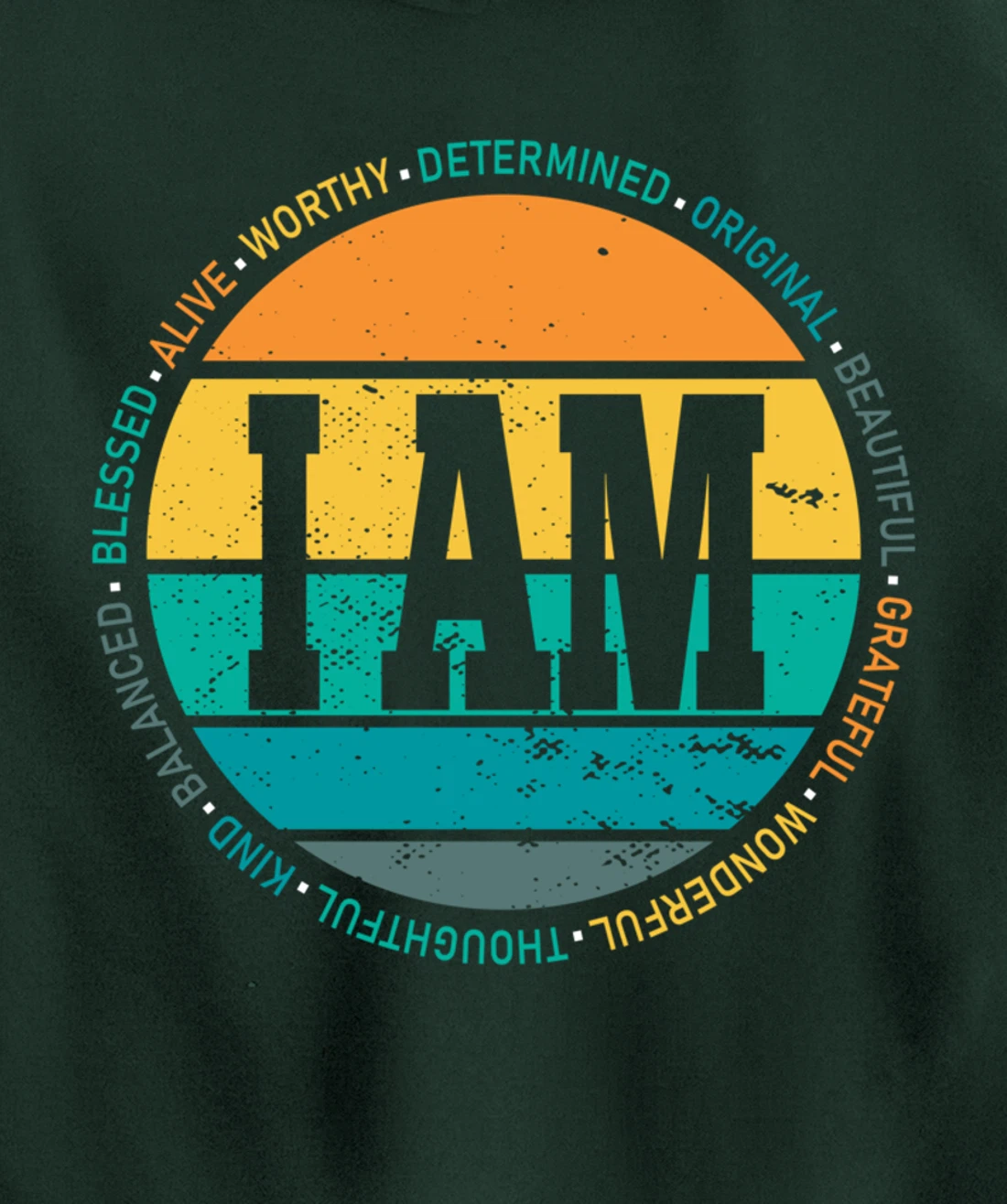 Retro Positive Affirmations Mental Health Awareness Pullover Hoodie