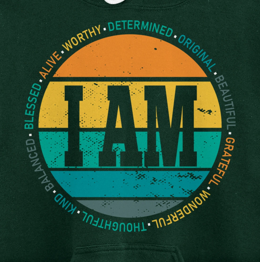 Retro Positive Affirmations Mental Health Awareness Pullover Hoodie