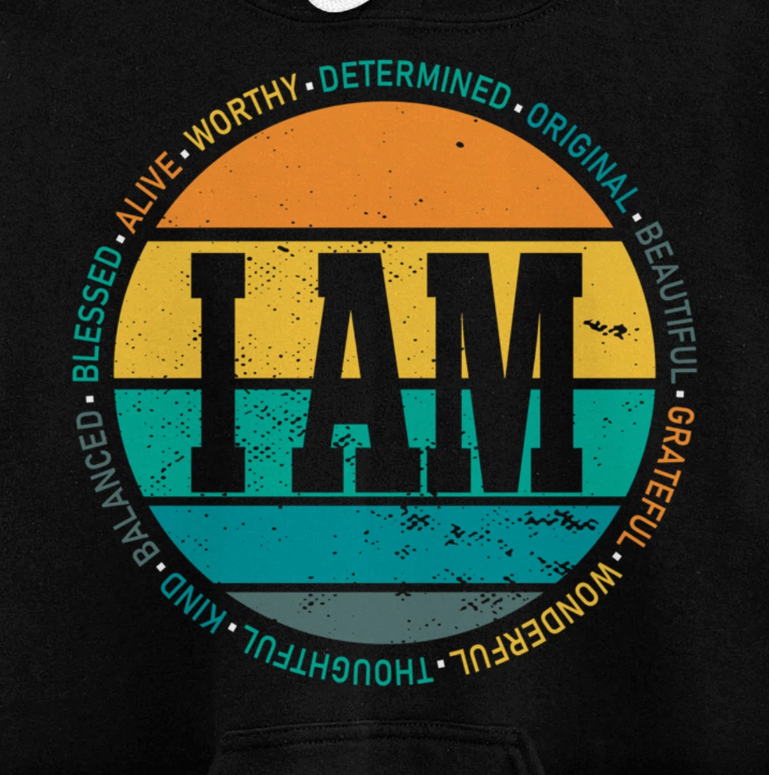 Retro Positive Affirmations Mental Health Awareness Pullover Hoodie