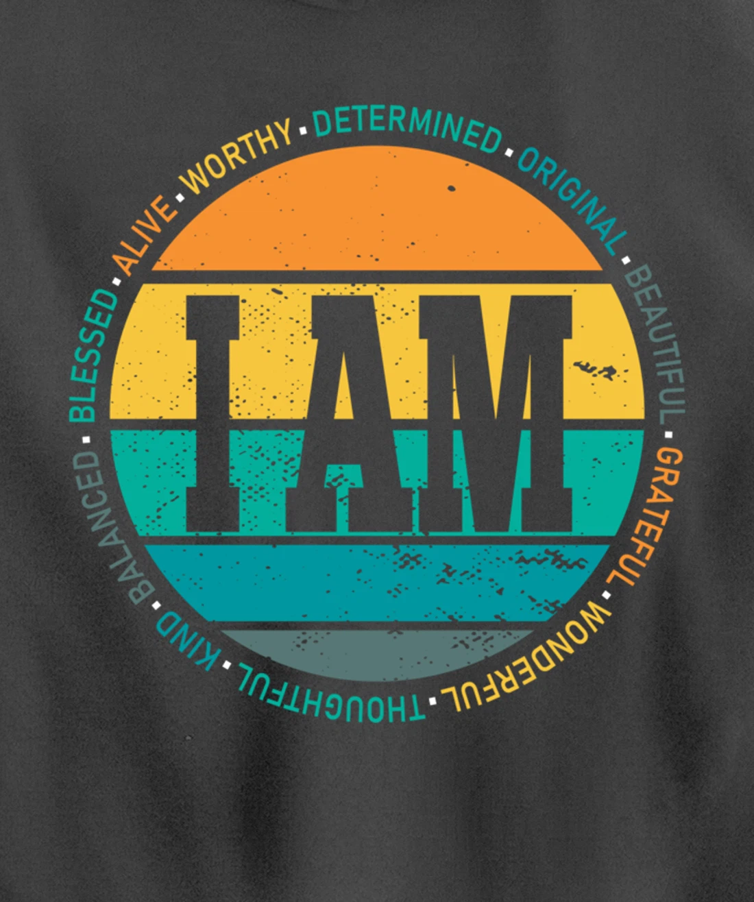 Retro Positive Affirmations Mental Health Awareness Pullover Hoodie