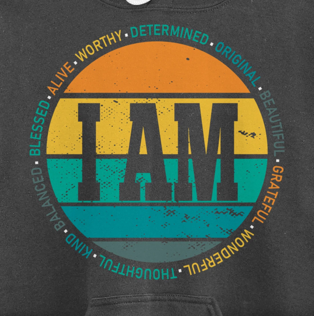 Retro Positive Affirmations Mental Health Awareness Pullover Hoodie