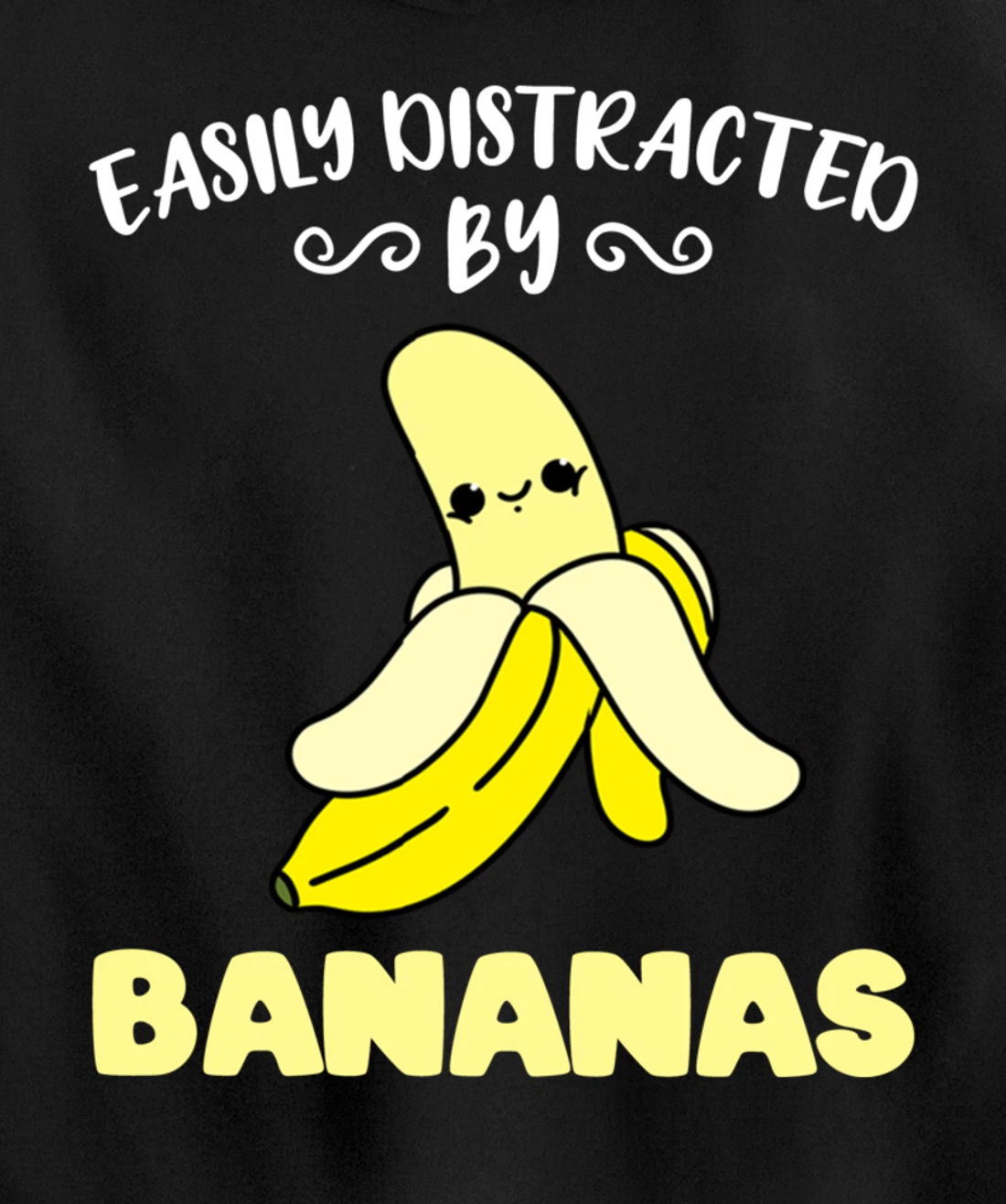 Easily Distracted By Bananas Pullover Hoodie