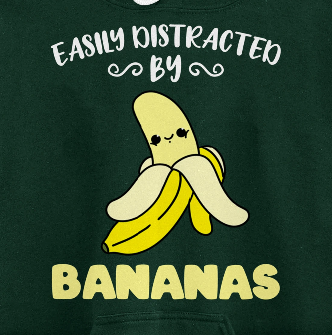 Easily Distracted By Bananas Pullover Hoodie
