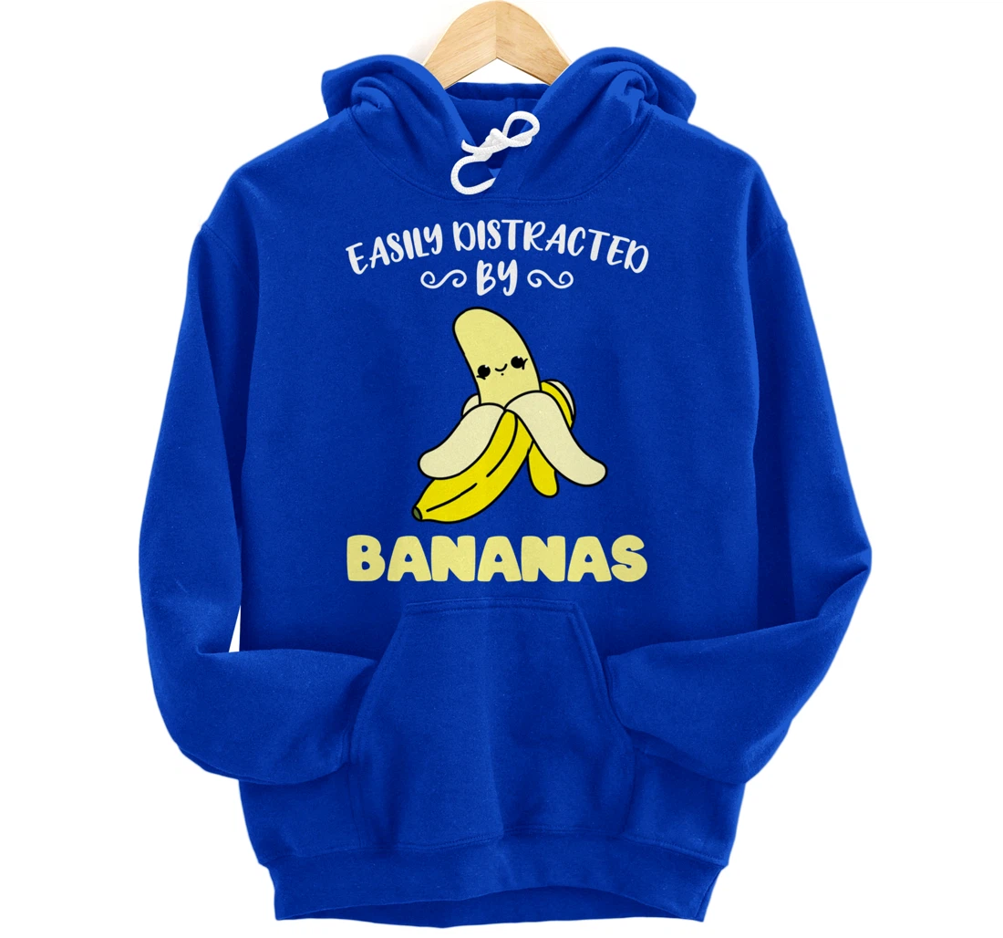 Easily Distracted By Bananas Pullover Hoodie
