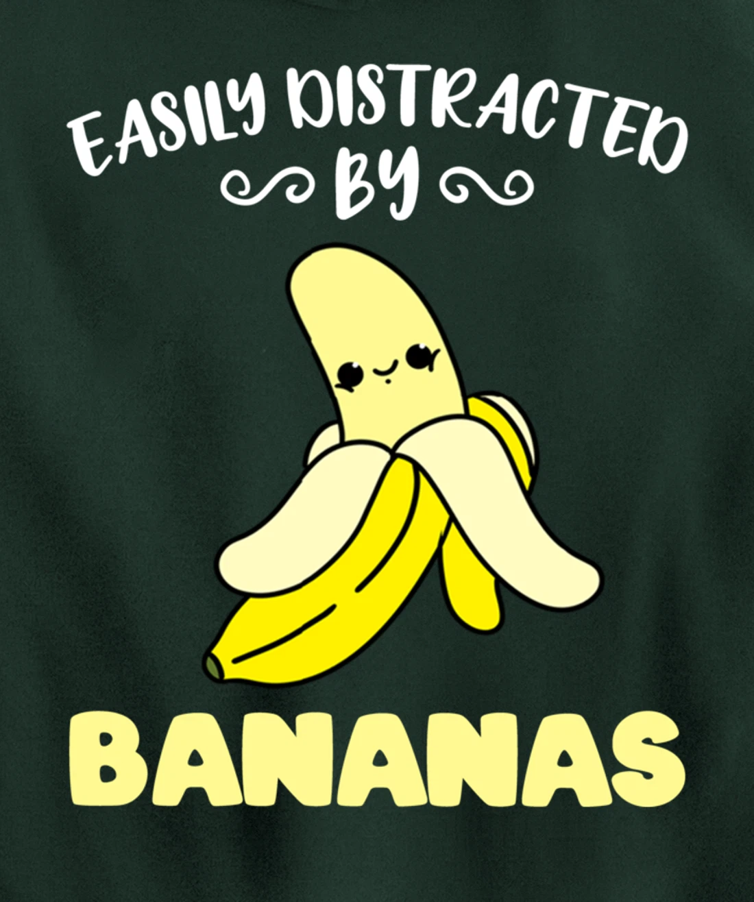 Easily Distracted By Bananas Pullover Hoodie