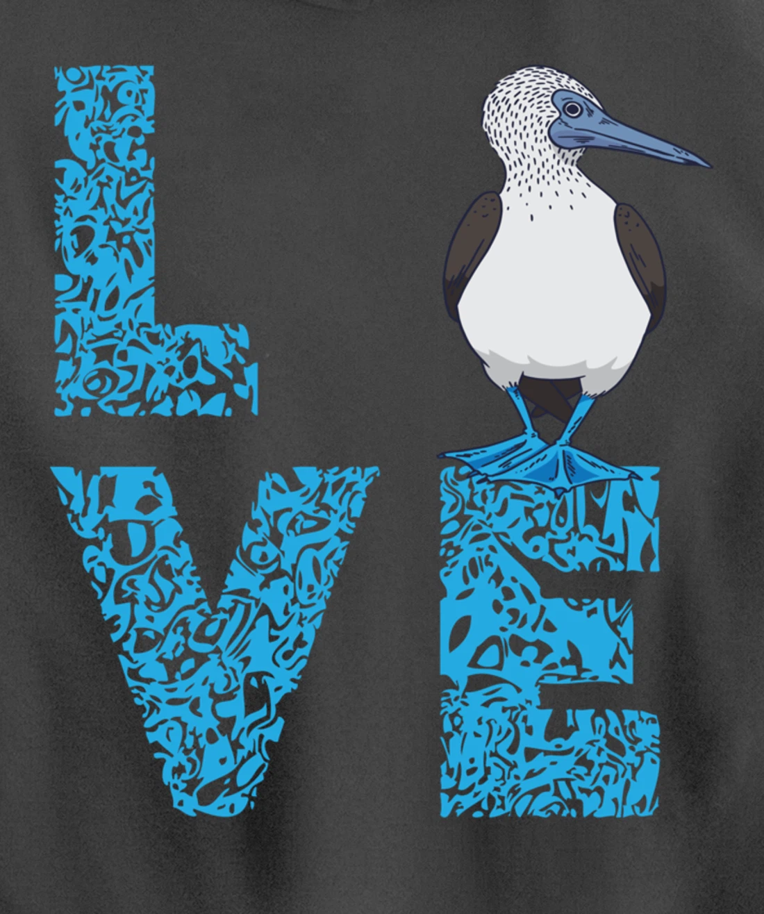 Blue Footed Booby Bird Love Blue Feet Bird Lover Sea Bird Pullover Hoodie