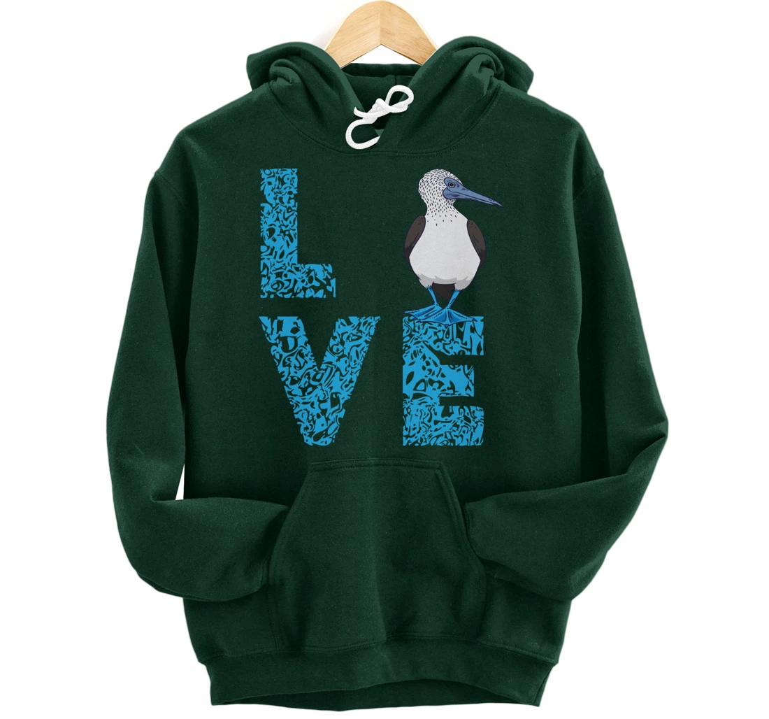 Blue Footed Booby Bird Love Blue Feet Bird Lover Sea Bird Pullover Hoodie