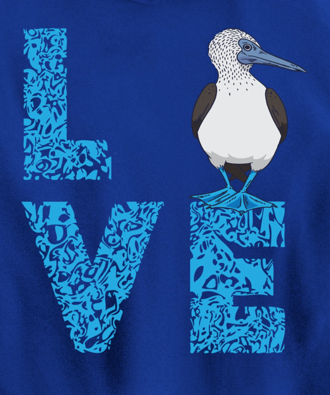 Blue Footed Booby Bird Love Blue Feet Bird Lover Sea Bird Pullover Hoodie