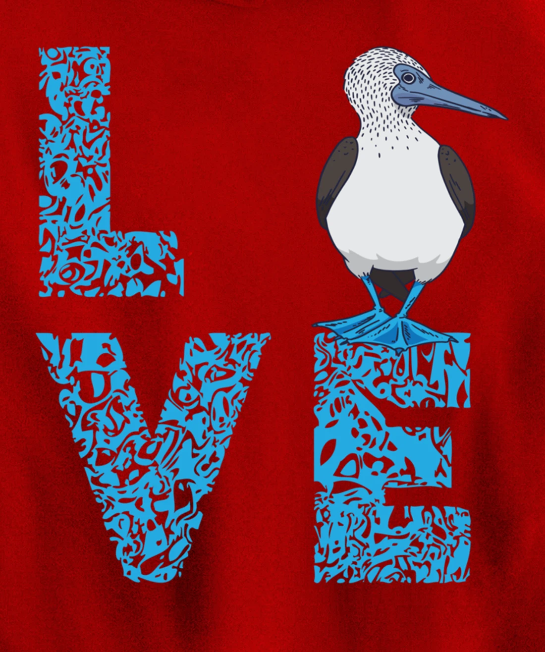 Blue Footed Booby Bird Love Blue Feet Bird Lover Sea Bird Pullover Hoodie
