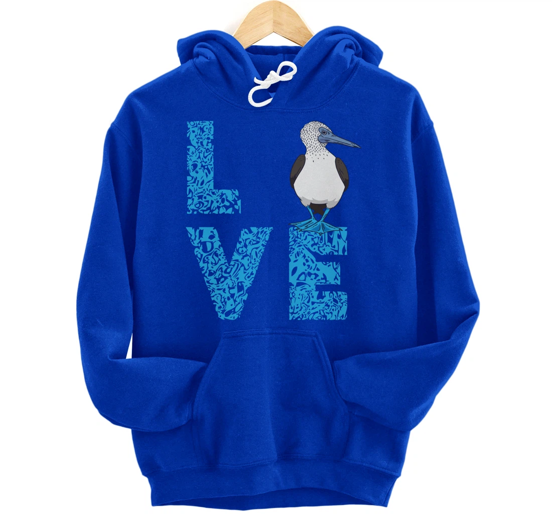Blue Footed Booby Bird Love Blue Feet Bird Lover Sea Bird Pullover Hoodie