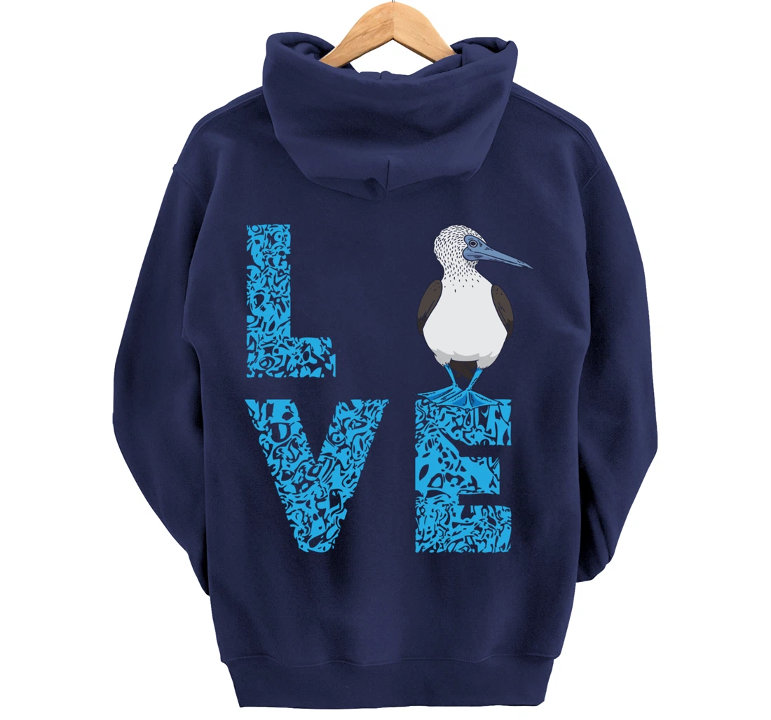 Blue Footed Booby Bird Love Blue Feet Bird Lover Sea Bird Pullover Hoodie