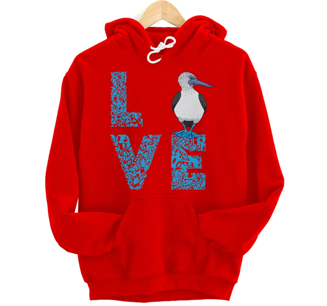 Blue Footed Booby Bird Love Blue Feet Bird Lover Sea Bird Pullover Hoodie