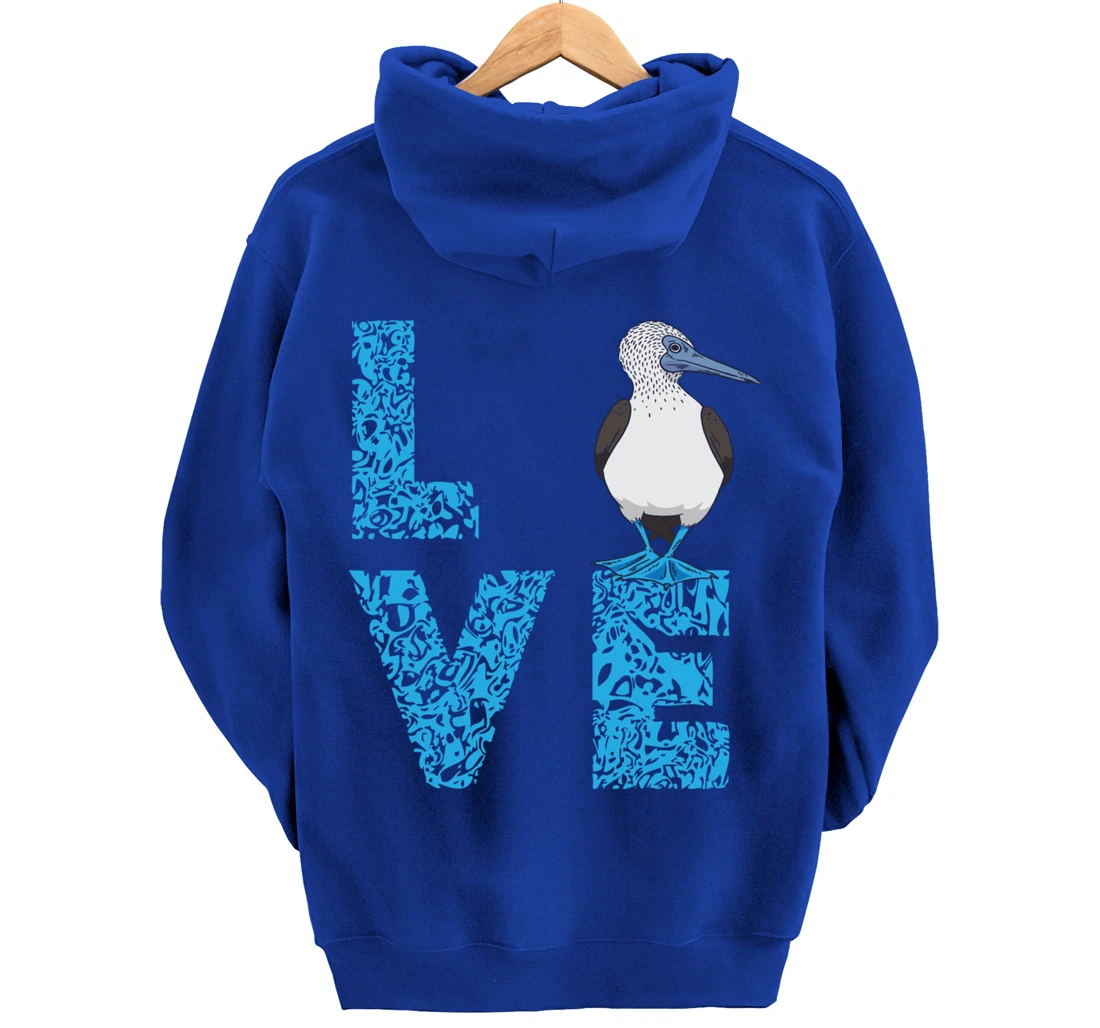 Blue Footed Booby Bird Love Blue Feet Bird Lover Sea Bird Pullover Hoodie