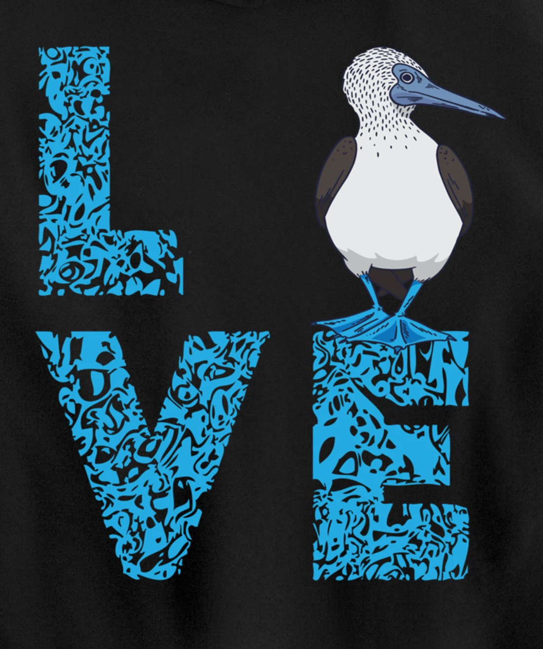 Blue Footed Booby Bird Love Blue Feet Bird Lover Sea Bird Pullover Hoodie