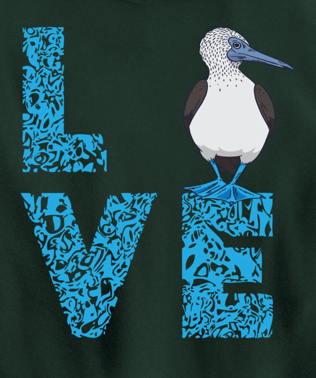 Blue Footed Booby Bird Love Blue Feet Bird Lover Sea Bird Pullover Hoodie