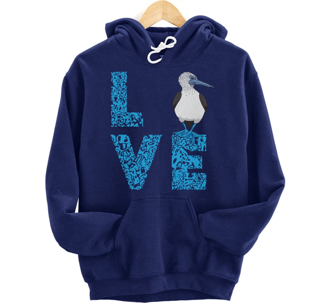 Blue Footed Booby Bird Love Blue Feet Bird Lover Sea Bird Pullover Hoodie