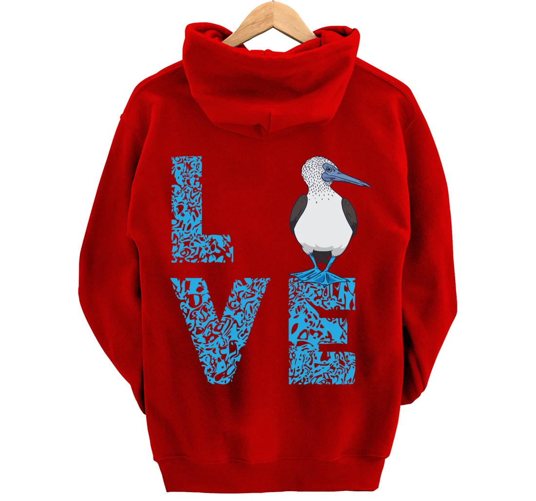 Blue Footed Booby Bird Love Blue Feet Bird Lover Sea Bird Pullover Hoodie
