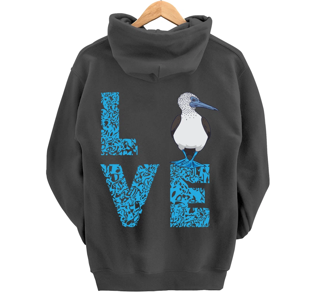 Blue Footed Booby Bird Love Blue Feet Bird Lover Sea Bird Pullover Hoodie