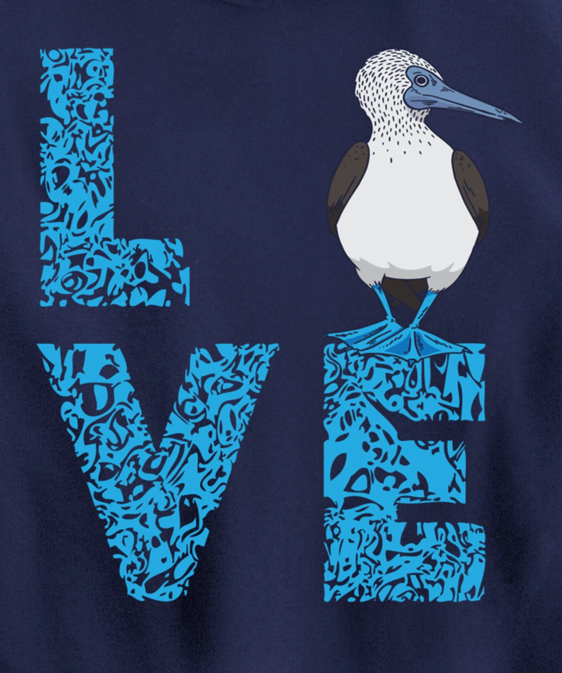 Blue Footed Booby Bird Love Blue Feet Bird Lover Sea Bird Pullover Hoodie