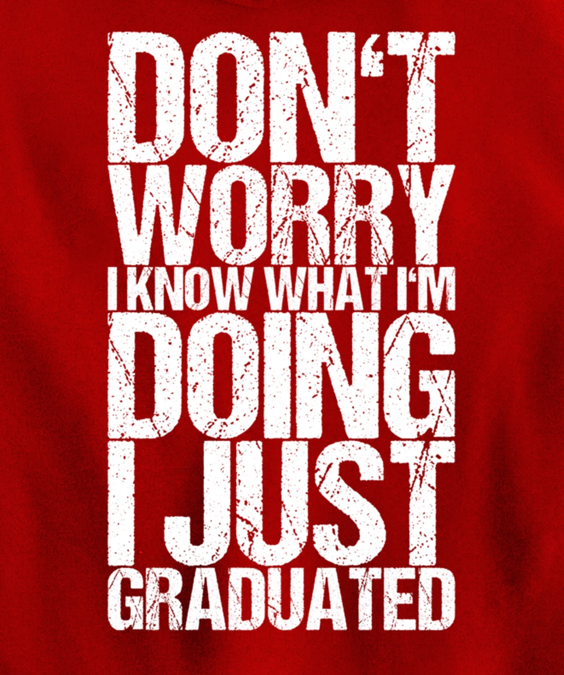 Don't Worry I Know What I'm Doing I Just Graduated Pullover Hoodie